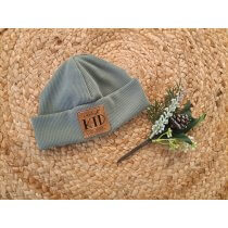 Hipster Beanie Feinripp altmint 35-37 mit Coolest Kid in Town