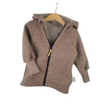 Walkjacke braun meliert mit Streifen braun