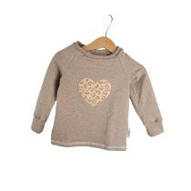 Langarmshirt Leo Herz-Patch sand 74/80