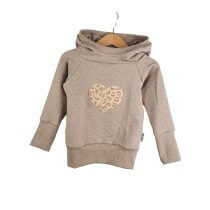 Hoodie Leo Herz-Patch sand 86/92 