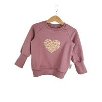 Pullover Leo Herz-Patch rosa 86/92 