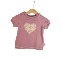 T-Shirt Leo Herz-Patch rosa 74/80