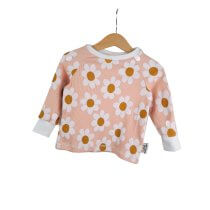 Langarmshirt Feinripp Gänseblümchen 74/80