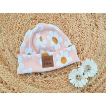 Hipster Beanie Feinripp Gänseblümchen 48-50