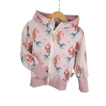 Sweatjacke Meerjungfrauen rosa 86/92