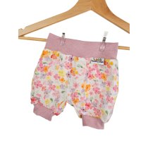 Kurze Hose Musselin Blümchen bunt 74/80