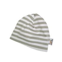 Beanie Streifen altmint groß 44-46 doppellagig