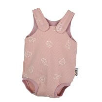 Sommerstrampler Waffel Elefanten rosa 74/80