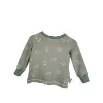 Langarmshirt Waffel Elefanten altmint 74/80