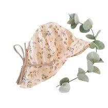 Sommerhut Musselin Blätter und Blumen