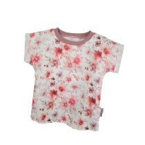 T-Shirt mit Umschlagarmen Musselin Blumenmeerl 86/92