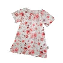 Kurzarmkleid Musselin Blumenmeerl 86/92