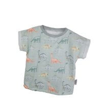 T-Shirt mit Umschlagarmen Musselin Dinoliebe 86/92