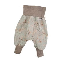 Pumphose Musselin Blümchen sand 68/74