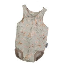 Sommerstrampler Musselin Blümchen sand 74/80