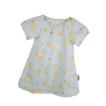 Kurzarmkleid Musselin Zitronen 86/92