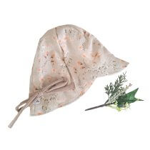 Sommerhut Musselin Blümchen sand S