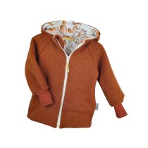 Walkjacke rost mit Herbstblumen