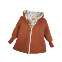 Walkmantel rost mit Herbstblumen