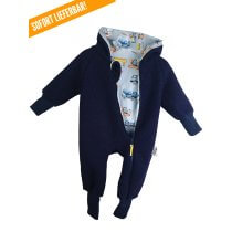Walkoverall blau mit Baustelle blau
