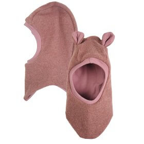 Schlupfmütze aus Merino Wollfleece altrosa