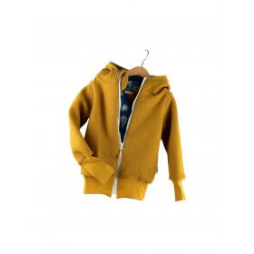 Walkjacke senfgelb mit Heissluftballons