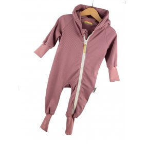 Sweatoverall Feinripp altrosa