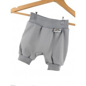 Kurze Hose Feinripp grau