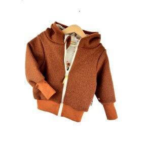 Walkjacke rost mit Fuchsi creme