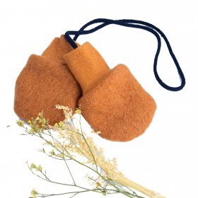 Walkhandschuhe senfgelb meliert
