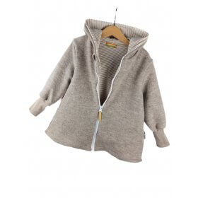 Walkmantel aus Merinowolle sand meliert
