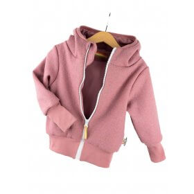 Walkjacke aus Merinowolle altrosa