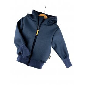 Softshelljacke dunkelblau meliert