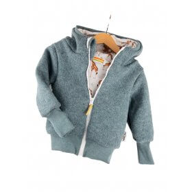 Walkjacke mint meliert mit Giraffenliebe