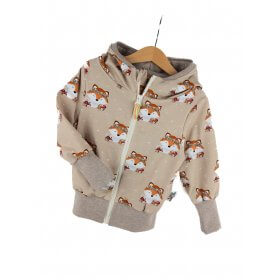 Sweatjacke Fuchsi sand