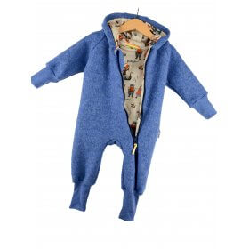 Walkoverall rauchblau meliert mit Wikinger sand