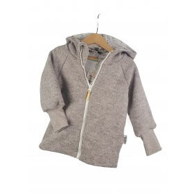 Walkjacke sand meliert mit Blümchen sand