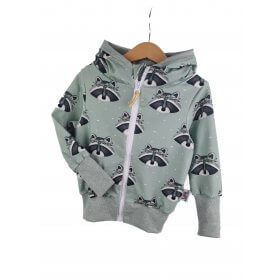 Sweatjacke Waschbär mint