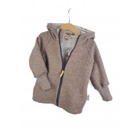 Walkjacke braun meliert mit Waldfüchse