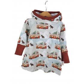 Hoodiekleid Weihnachtsbus