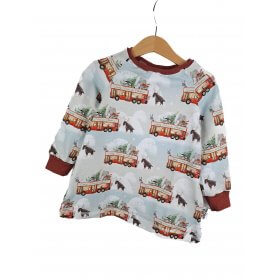 Langarmkleid Weihnachtsbus