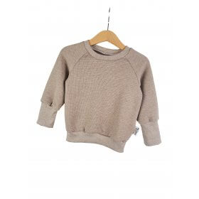 Pullover Waffeljersey sand meliert