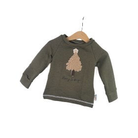 Langarmshirt Weihnachtsbaum-Patch 