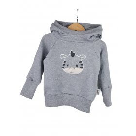 Hoodie Esel-Patch grau
