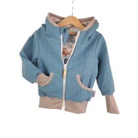 Indi Leinenjacke altmint mit Dinosaurierland