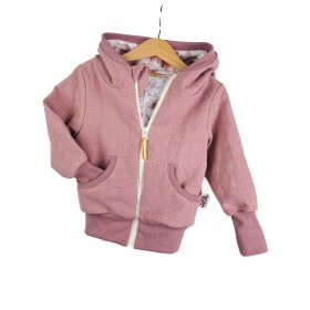 Indi Leinenjacke altrosa mit Blumenmeer
