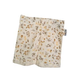 Kurze Shorts Musselin Blätter und Blumen