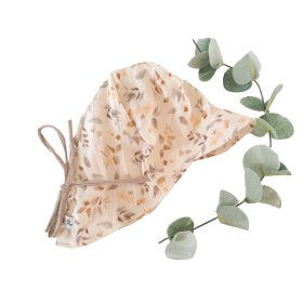 Sommerhut Musselin Blätter und Blumen