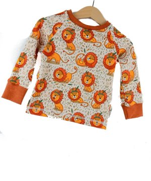 Langarmshirt Löwe sand