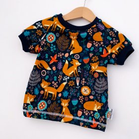 T-Shirt Füchse & Blumen